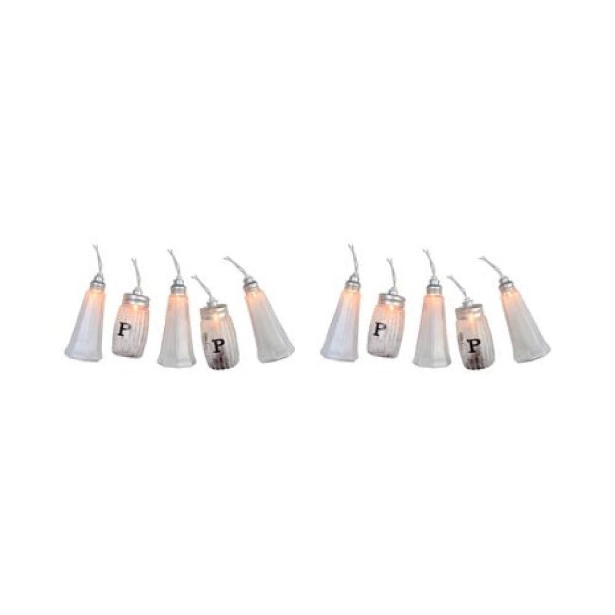 10ct. Salt & Pepper Shaker Summer Garden Patio String Lights